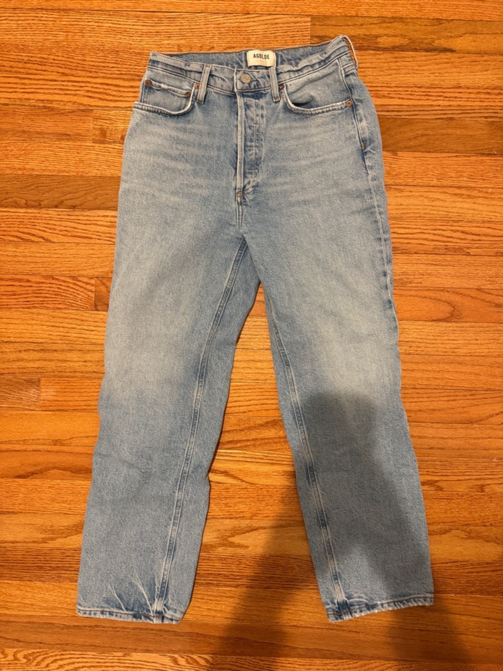 Agolde 90s Pinch Waist Cropped Jeans in Ripple